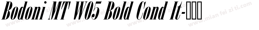 Bodoni MT W05 Bold Cond It字体转换